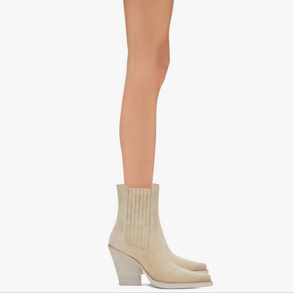 Paris Texas Cream Dallas Heeled Boots